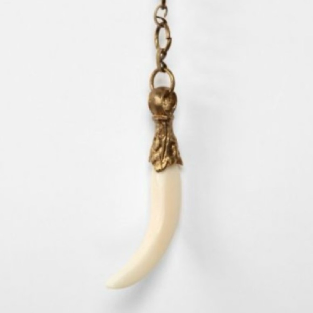 NWOT Urban Outfitters Horn Pendant with Brass Necklace